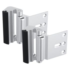 Door Reinforcement Lock, 2 Pack Home Security Door Lock, with 3 Inch Stop Withstand 800 lbs of Force, with 8 Screws, for Inward-Opening