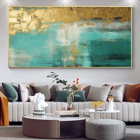Handmade Oil Painting Large Original Gold Oil Painting on Canvas Abstract Gold Art Painting Bedroom Wall Decor Modern Textured Wall Art Decorativ (style: 01, size: 50x100cm)